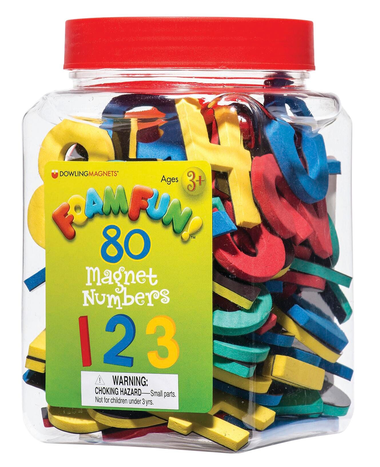 Dowling Magnets Foam Fun Magnetic Numbers and Operation Signs, Set of 80 082013